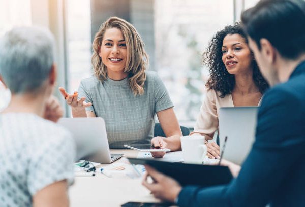 Group of people on a business meeting
